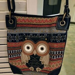 Cato Multicolor Owl Crossbody Bag